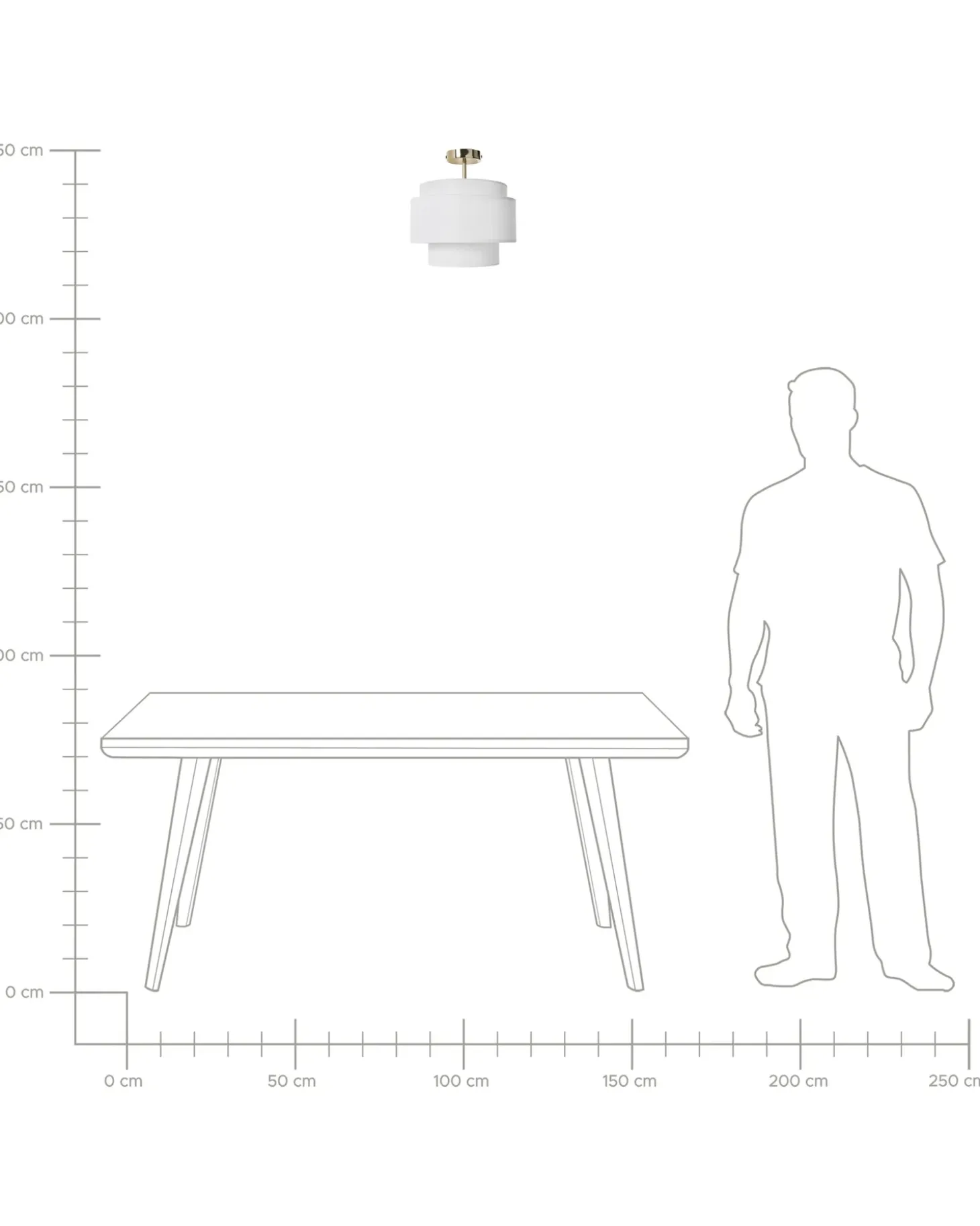 Loftlampe LUKAGO Hør Cremehvid