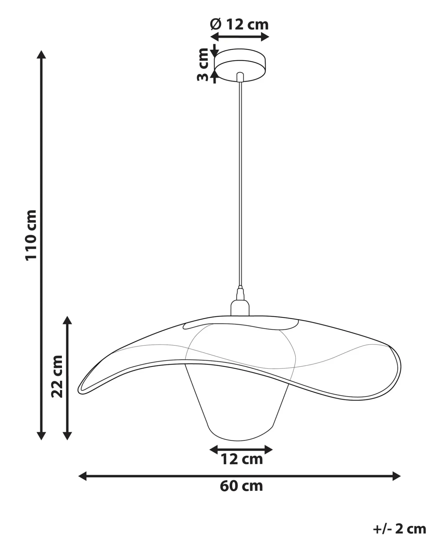 Loftlampe LUNGA Metal Hvid