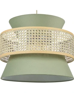 Loftlampe LUYANO Rattan Lysegrøn