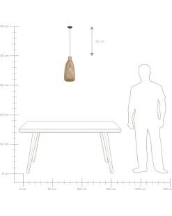 Loftlampe LWELA Bambus Naturlig