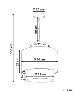 Loftlampe MAGECH Flet Naturlig