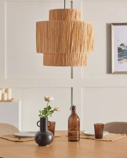 Loftlampe MAGECH Flet Naturlig
