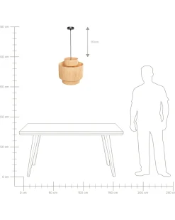 Loftlampe MAGECH Flet Naturlig
