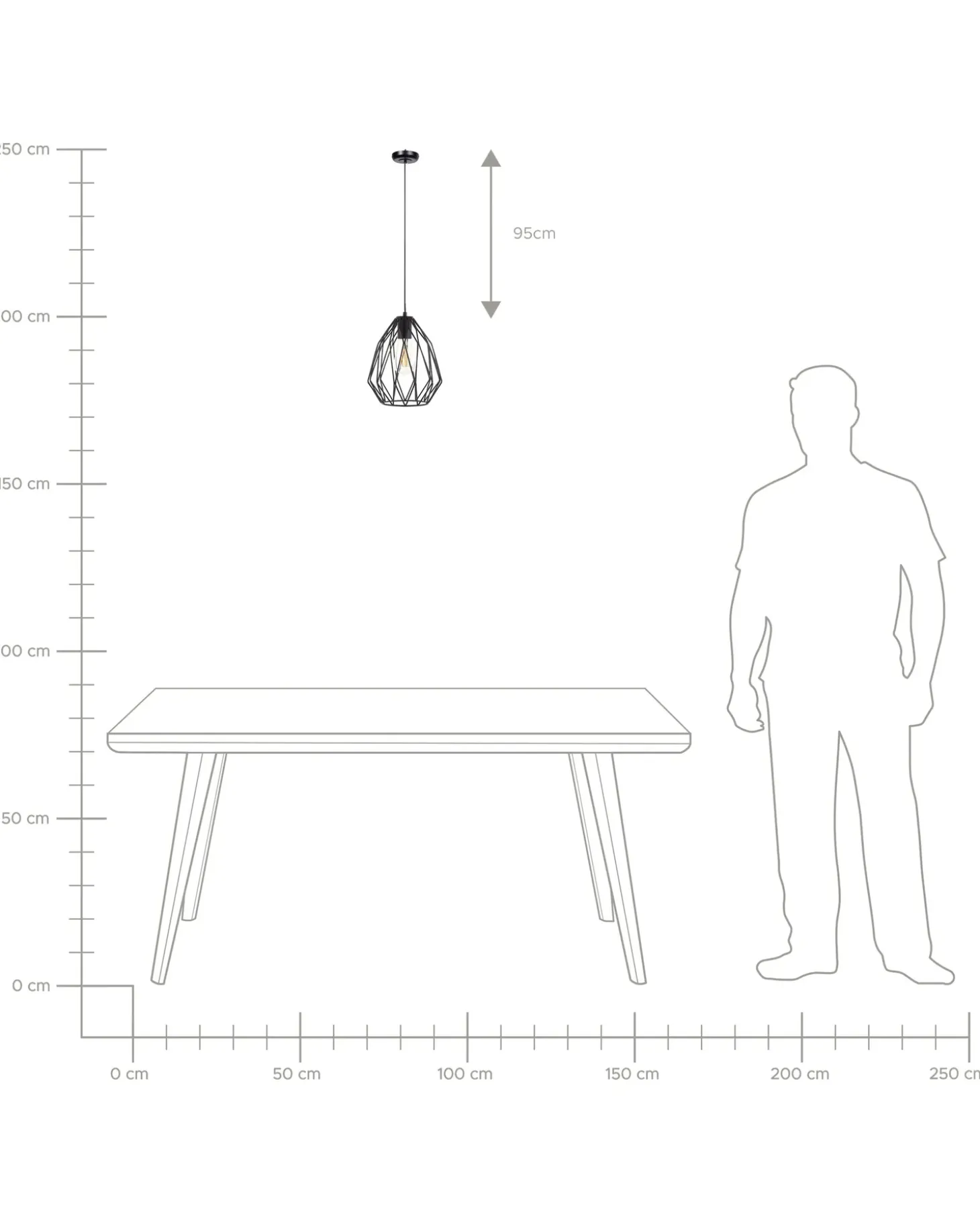 Loftlampe MAGRA Metal Sort