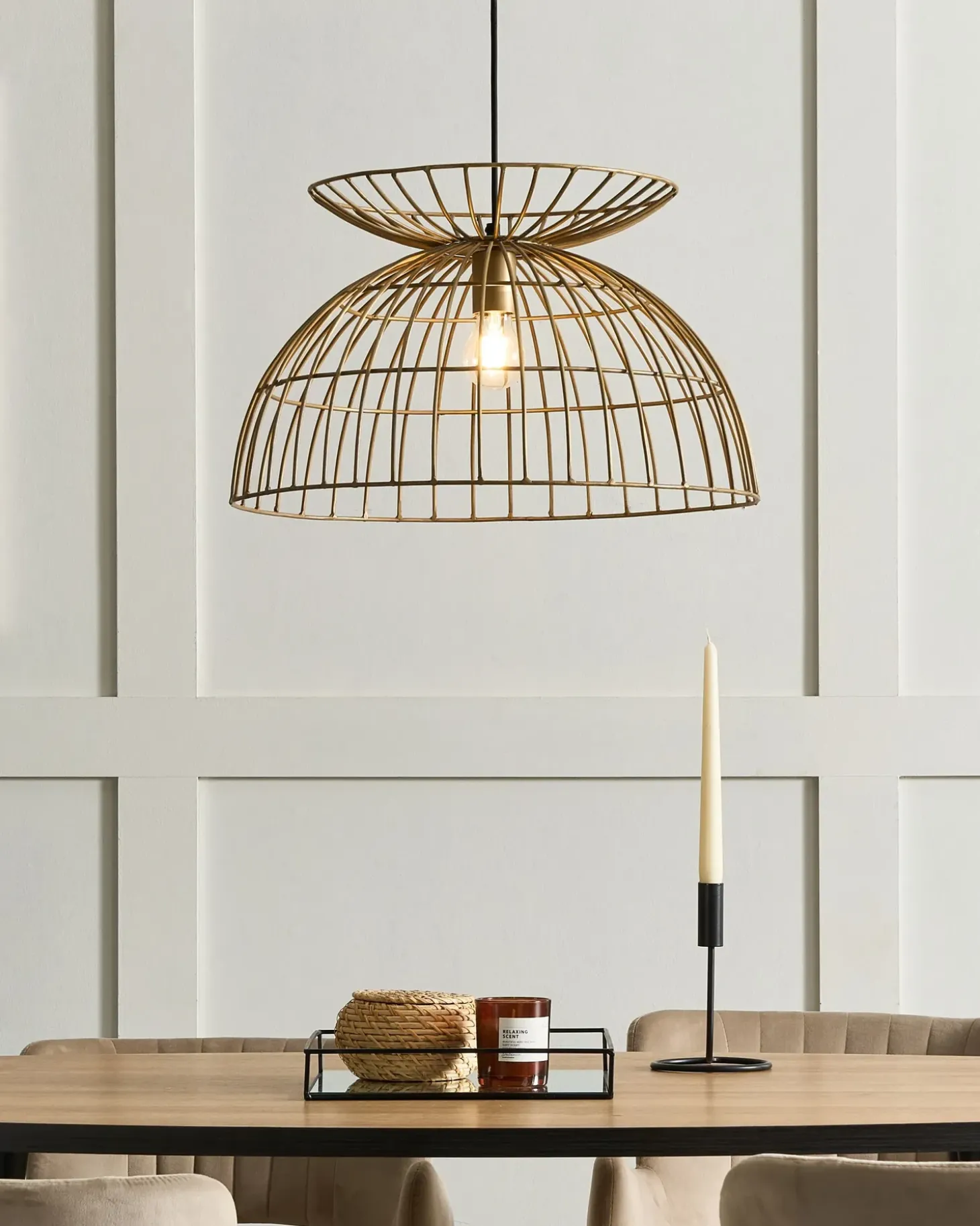 Loftlampe MAHANADI Metal Messing