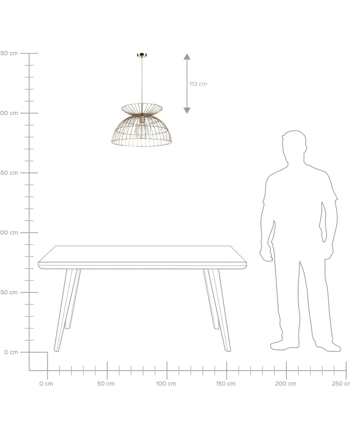 Loftlampe MAHANADI Metal Messing