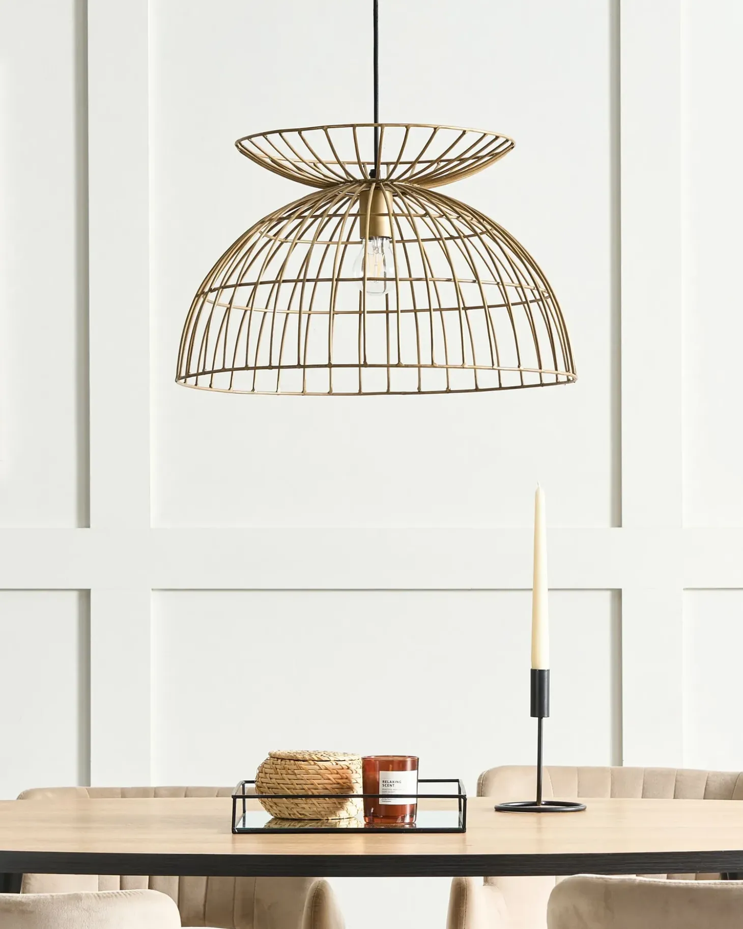 Loftlampe MAHANADI Metal Messing