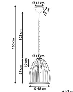 Loftlampe MANAIR Mangotræ Mørkebrun