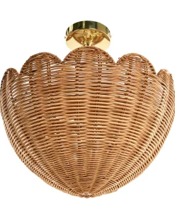 Loftlampe MANDEKAL Rattan Naturlig