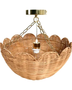Loftlampe MANDEKAL Rattan Naturlig