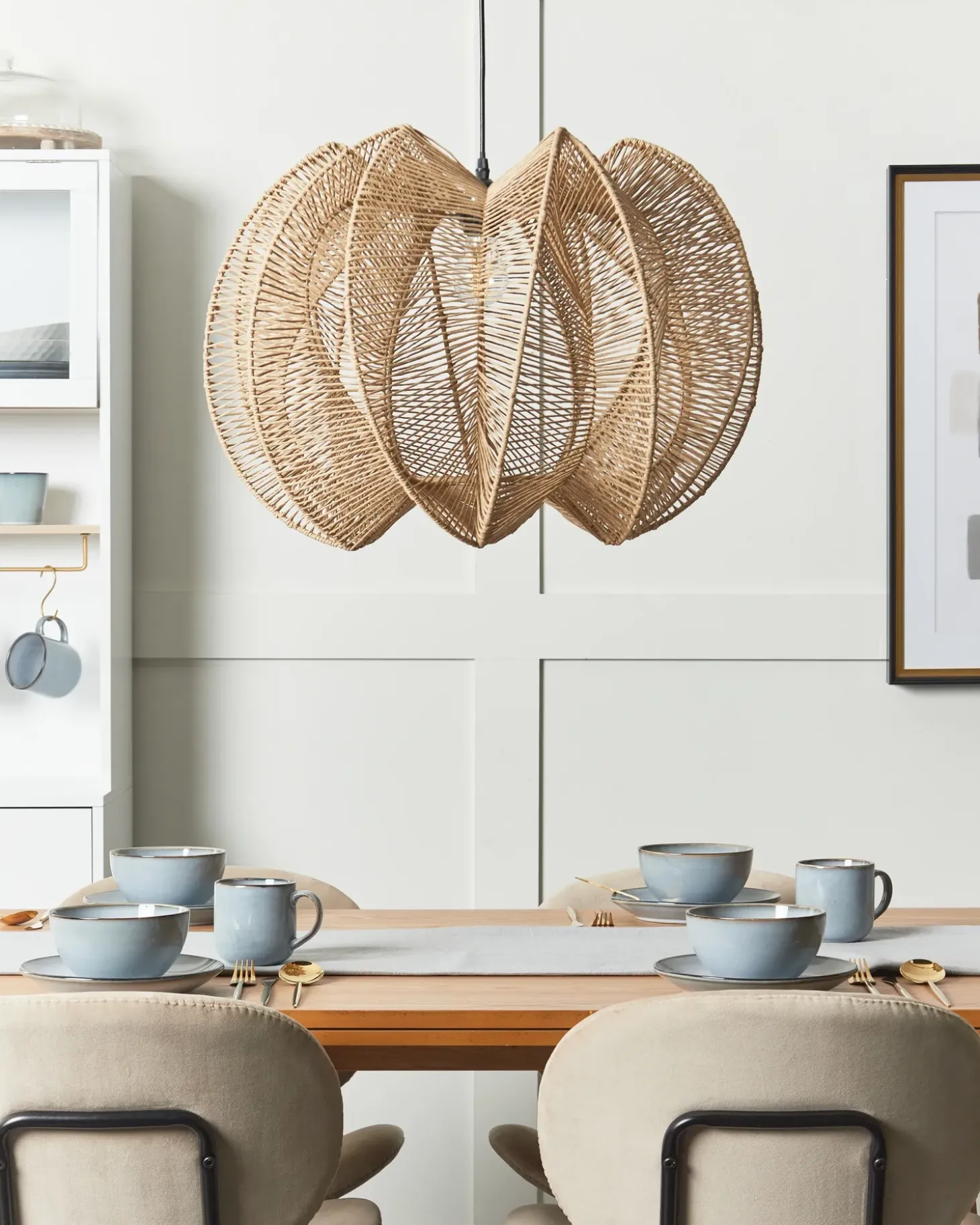 Loftlampe MANINGA papirreb Lysebrun