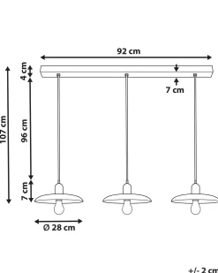 Loftlampe MANJEERA Mangotræ Mørkebrun