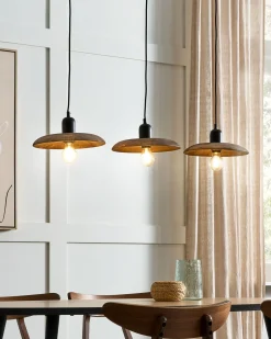 Loftlampe MANJEERA Mangotræ Mørkebrun
