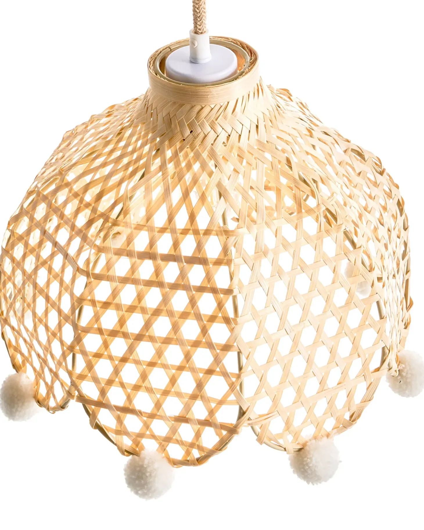 Loftlampe MANYAME Rattan Naturlig