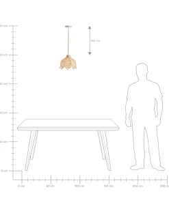 Loftlampe MANYAME Rattan Naturlig
