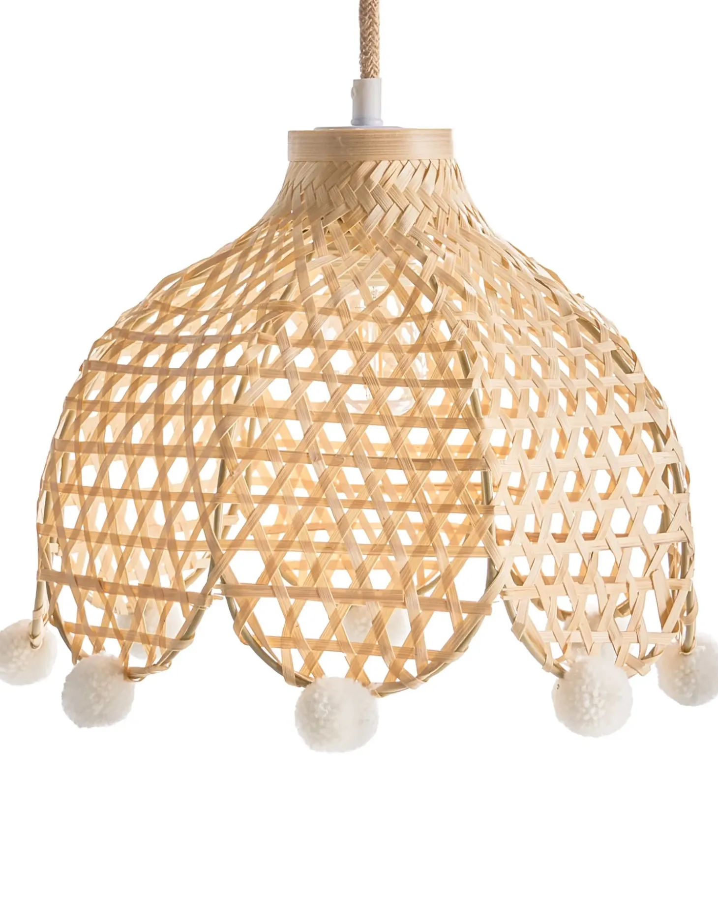 Loftlampe MANYAME Rattan Naturlig