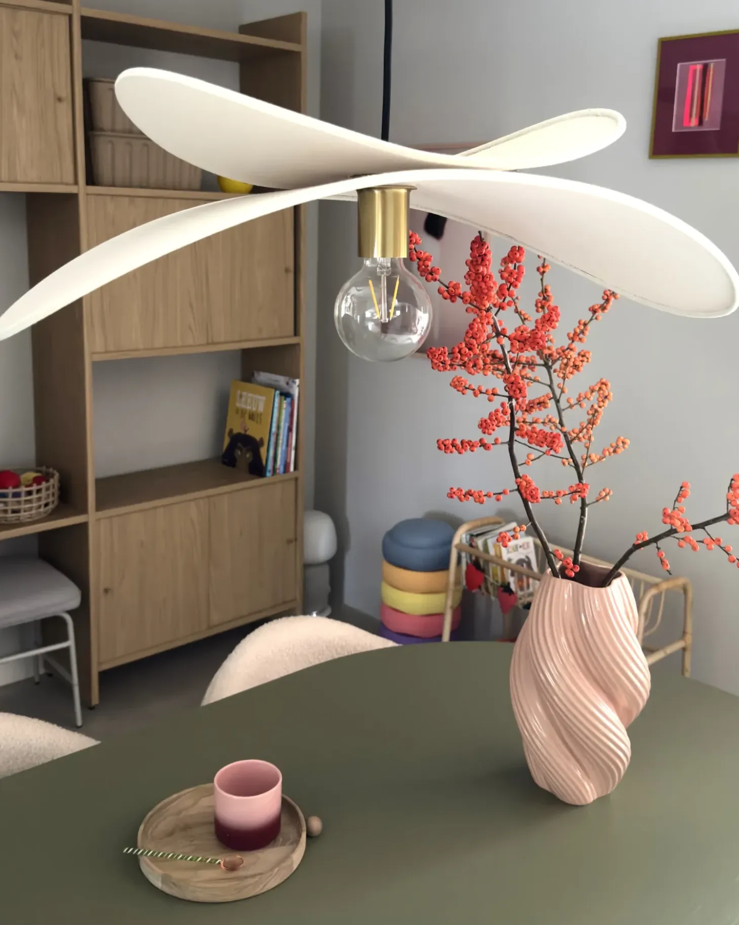 Loftlampe MASCOTA Hør Beige