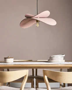 Loftlampe MASCOTA Hør Lysebrun
