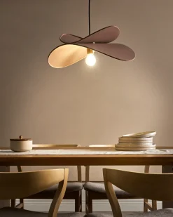 Loftlampe MASCOTA Hør Lysebrun