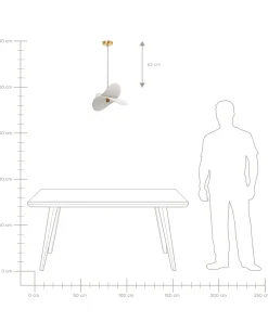Loftlampe MASCOTA Hør Lysegrå