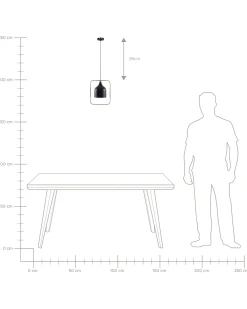 Loftlampe MAVONE Metal Sort
