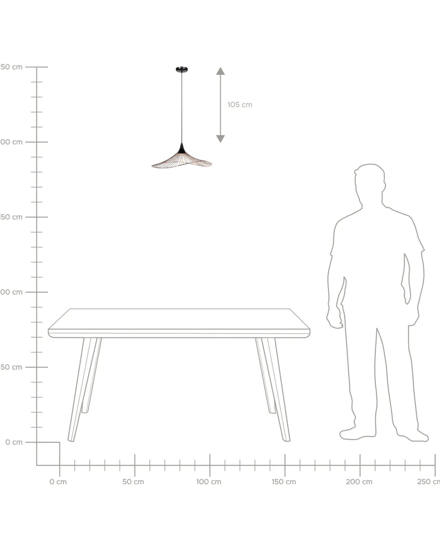 Loftlampe MAZARO Metal Kobber