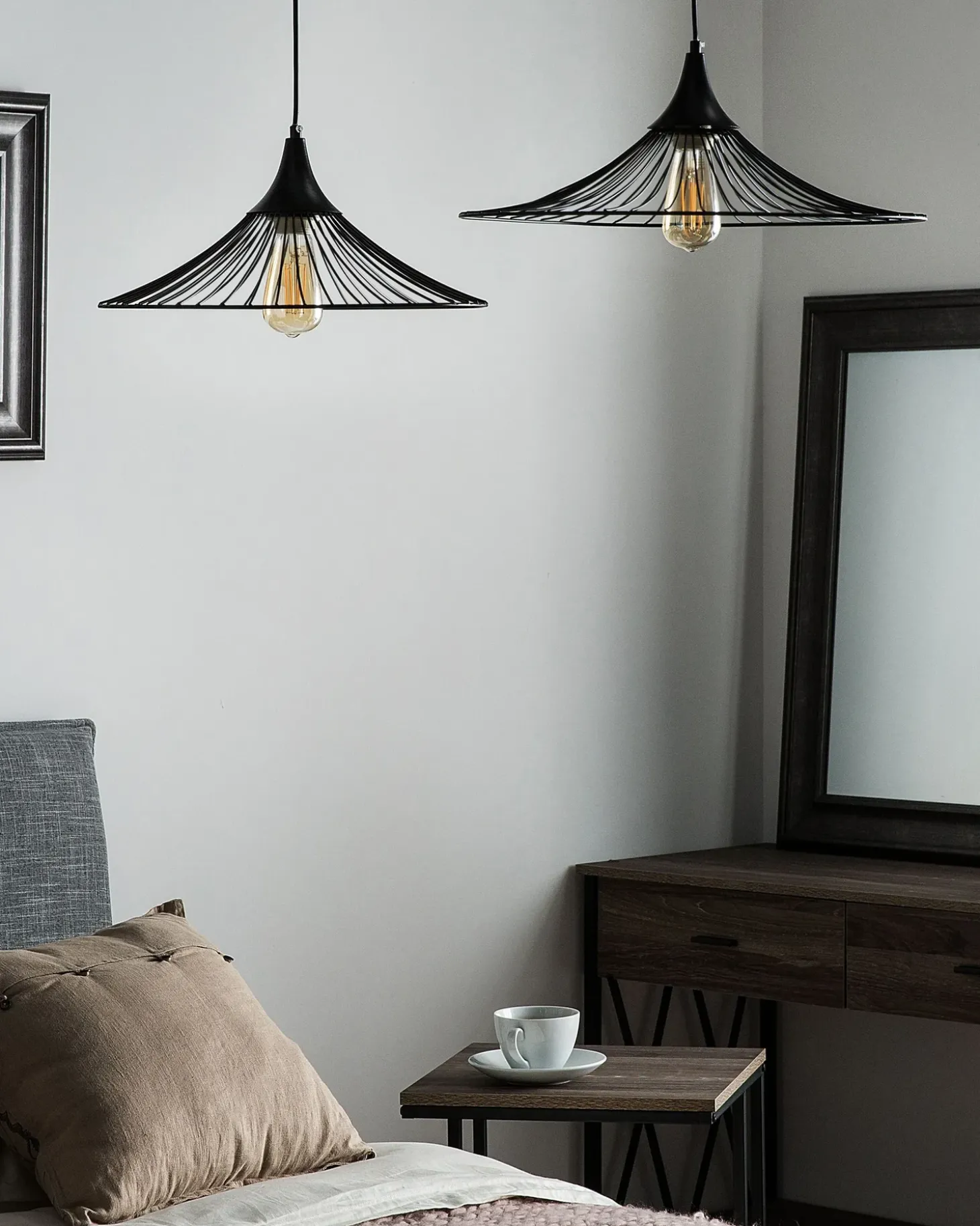 Loftlampe MAZARO Metal Sort