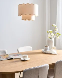 Loftlampe MECUMBURA Metal Hvid/beige