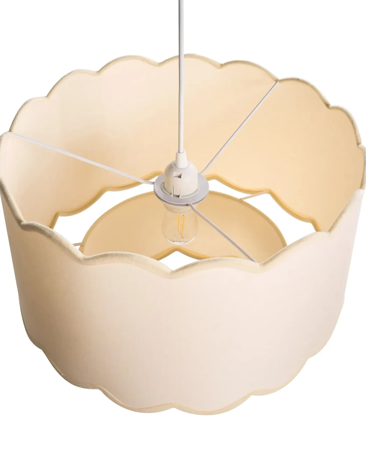 Loftlampe MECUMBURA Metal Hvid/beige