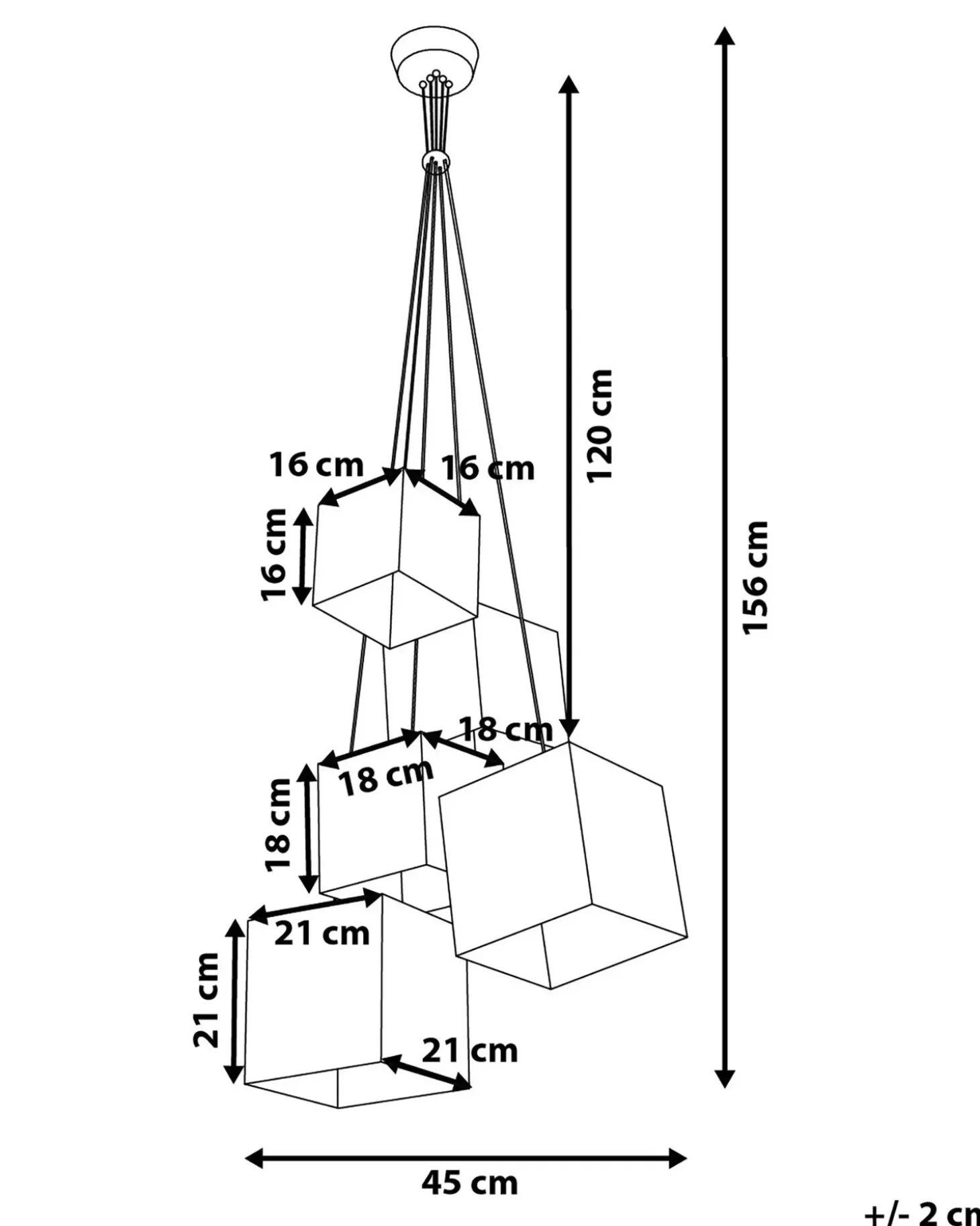 Loftlampe MESTA Sort