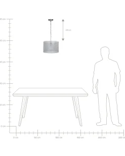 Loftlampe MEZEN Metal Grå