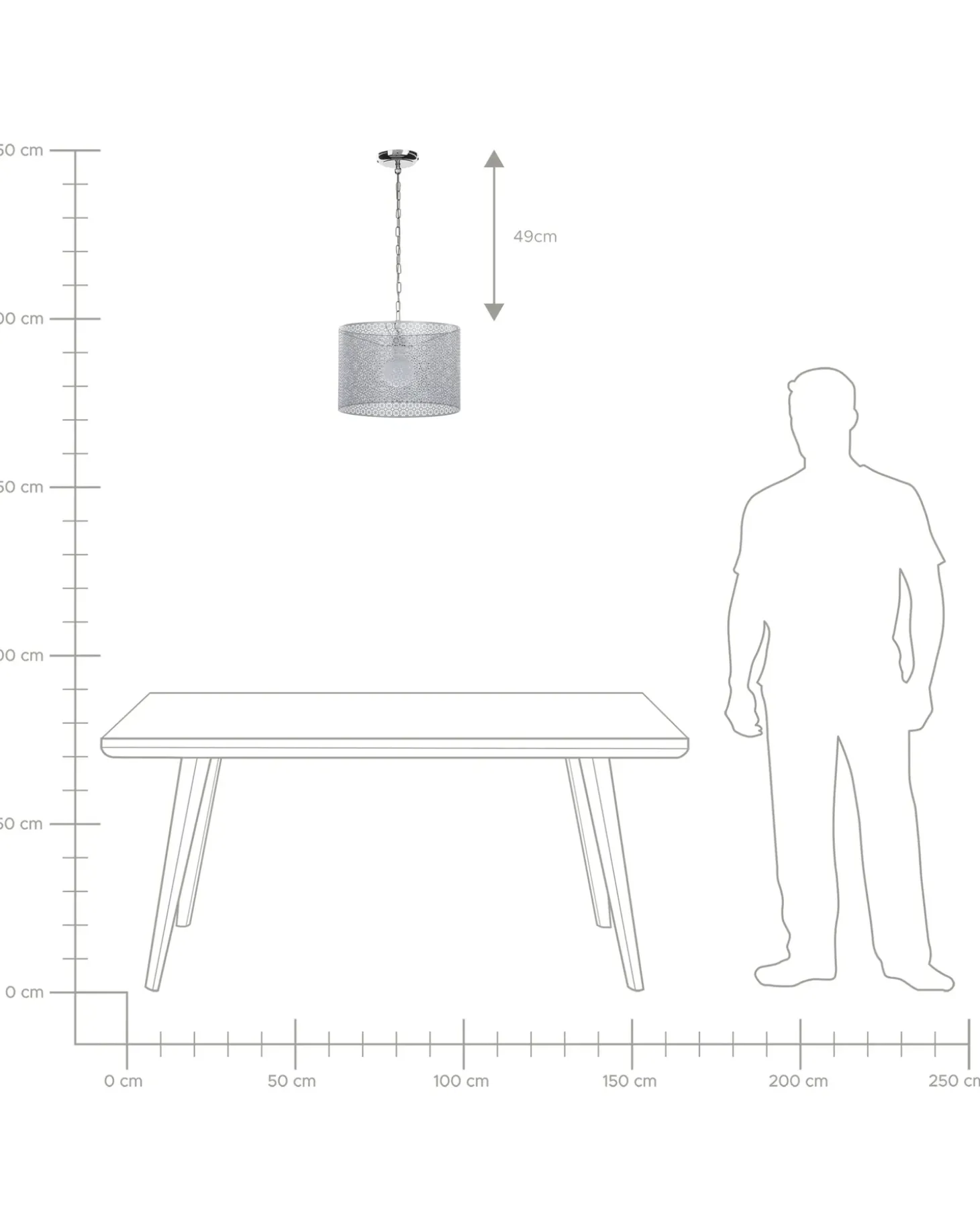 Loftlampe MEZEN Metal Grå