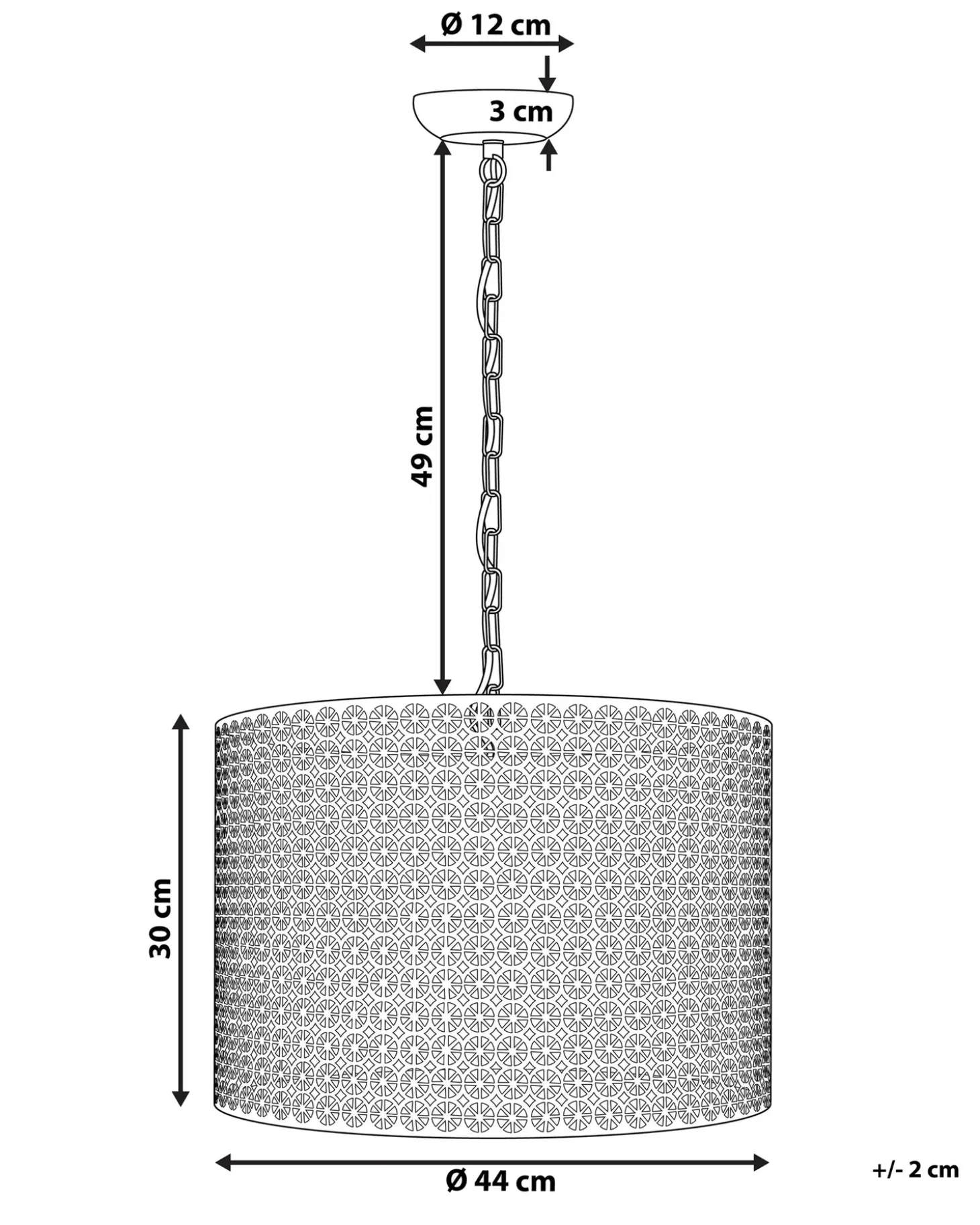 Loftlampe MEZEN Metal Grå