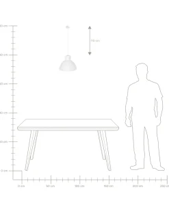 Loftlampe MIGUELETE Papmaché Hvid