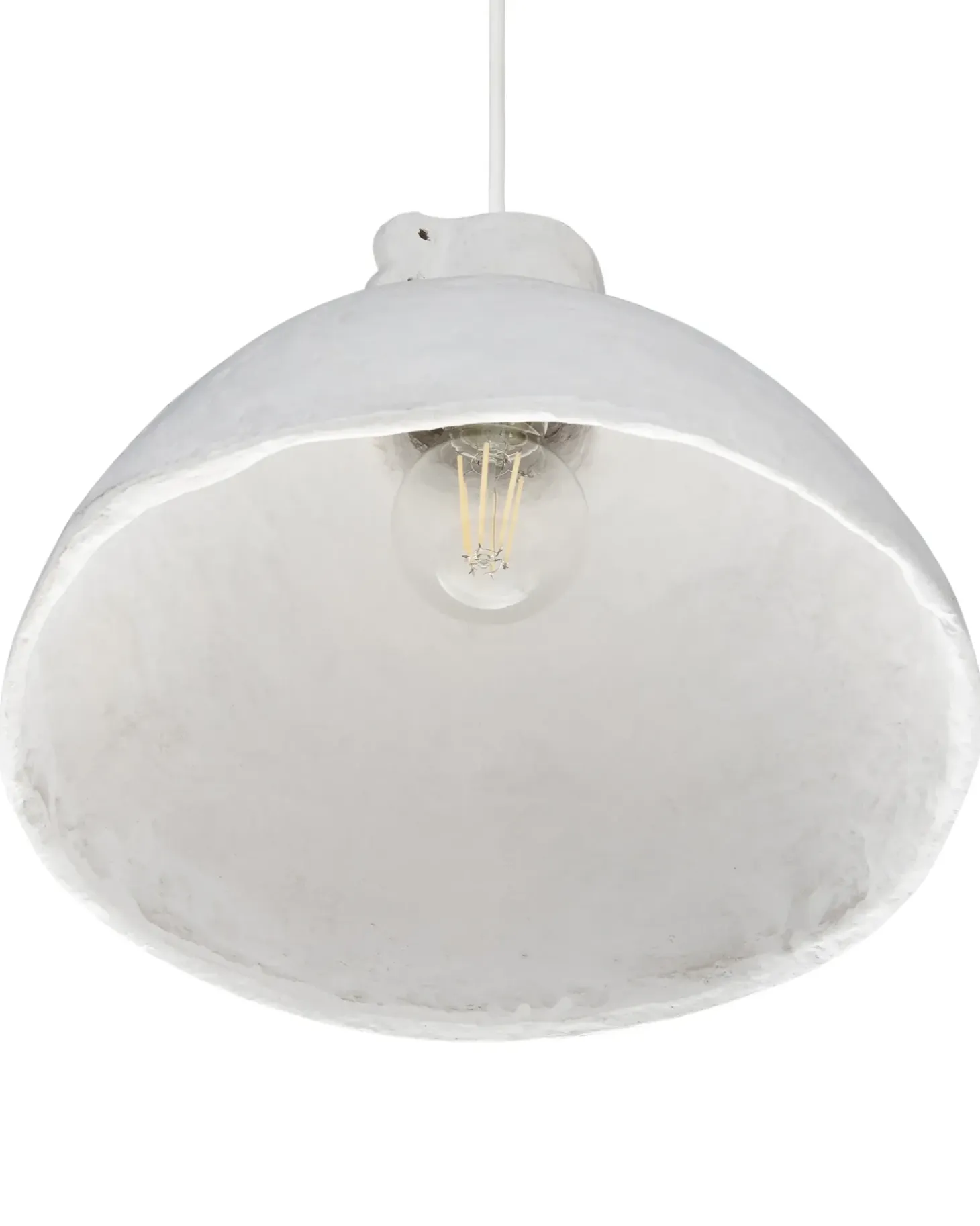 Loftlampe MIGUELETE Papmaché Hvid