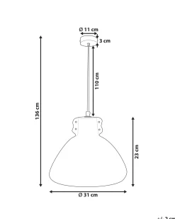 Loftlampe MIGUELETE Papmaché Hvid