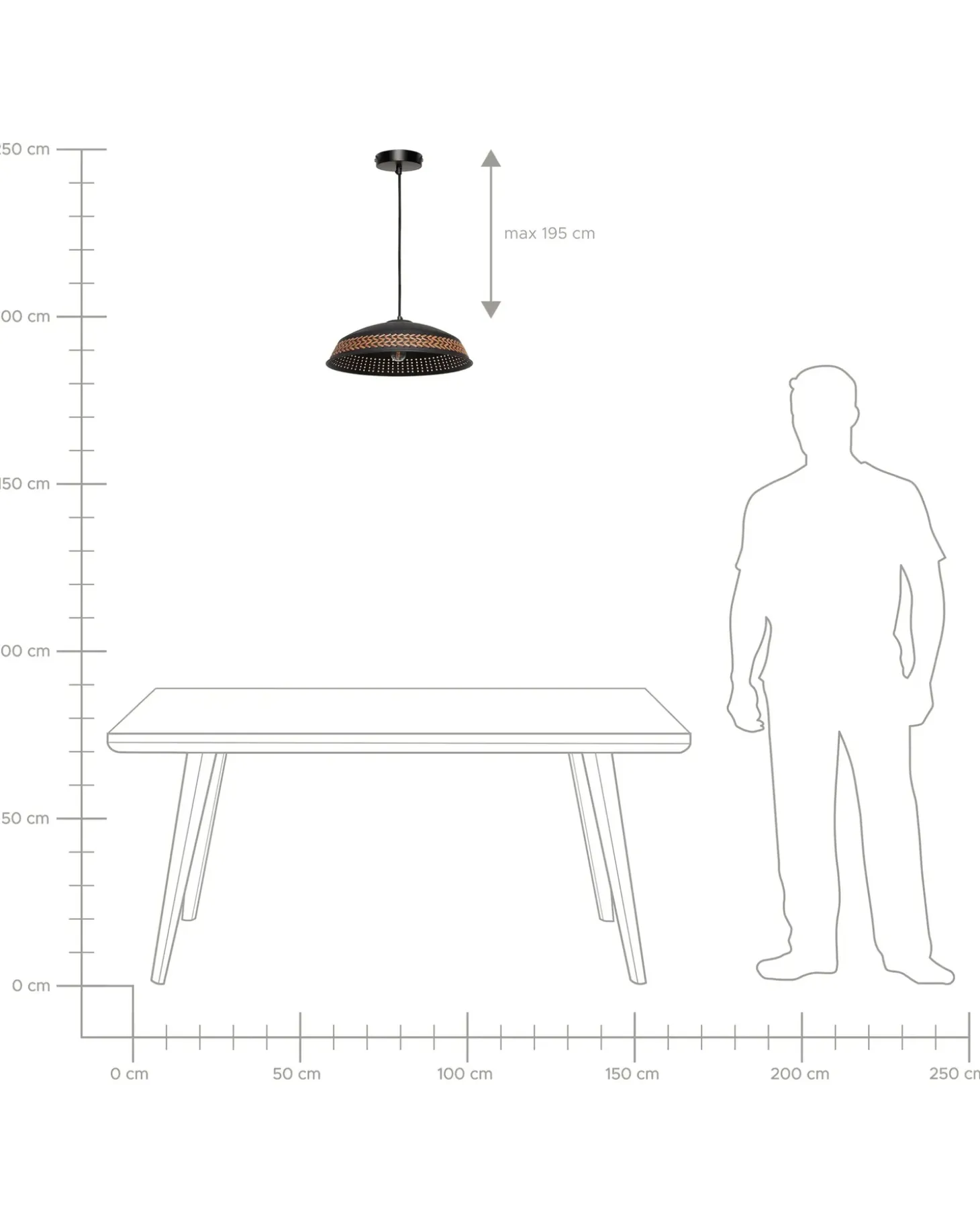 Loftlampe MINILLAS Metal Sort