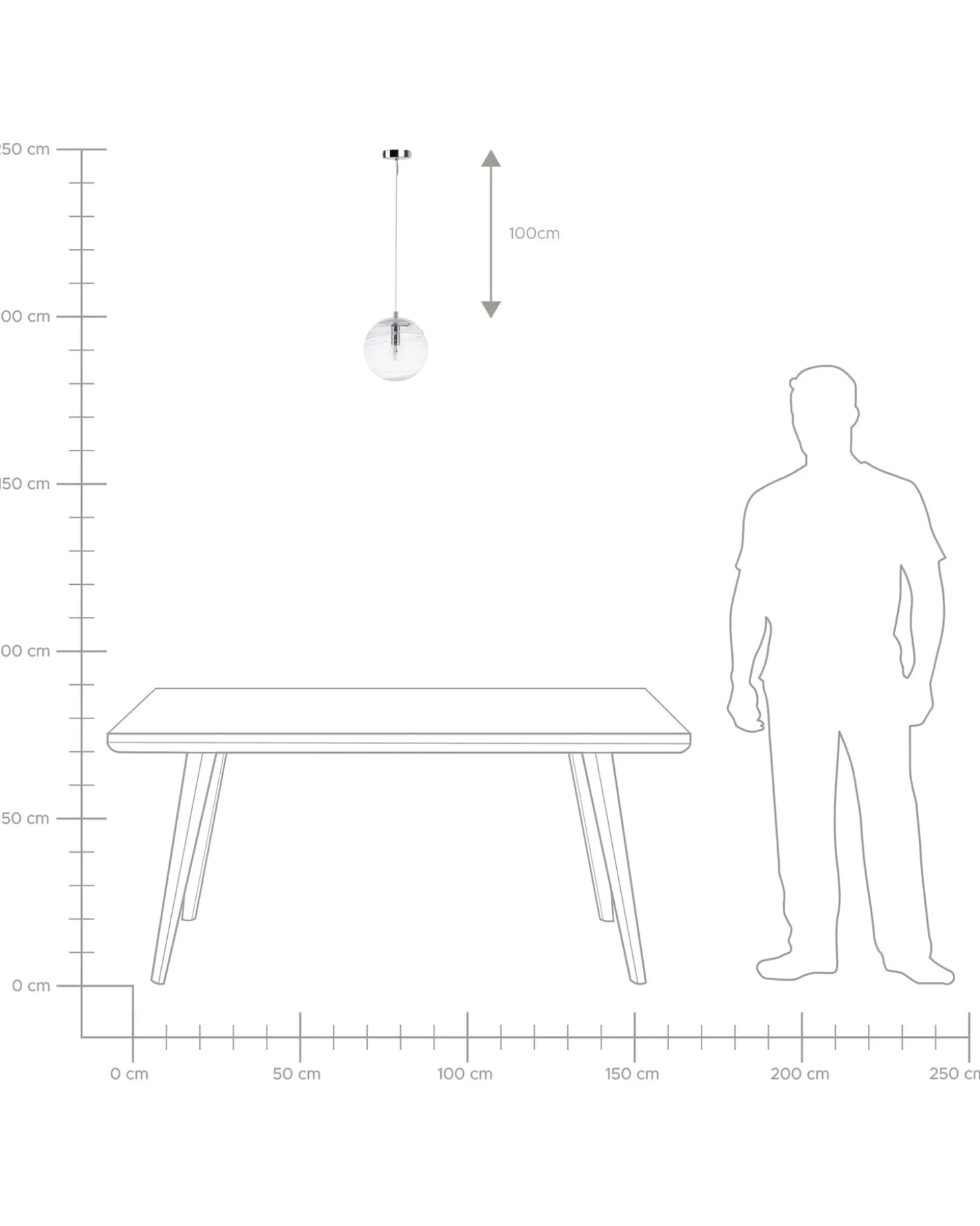 Loftlampe MIRNA Glas Transparent