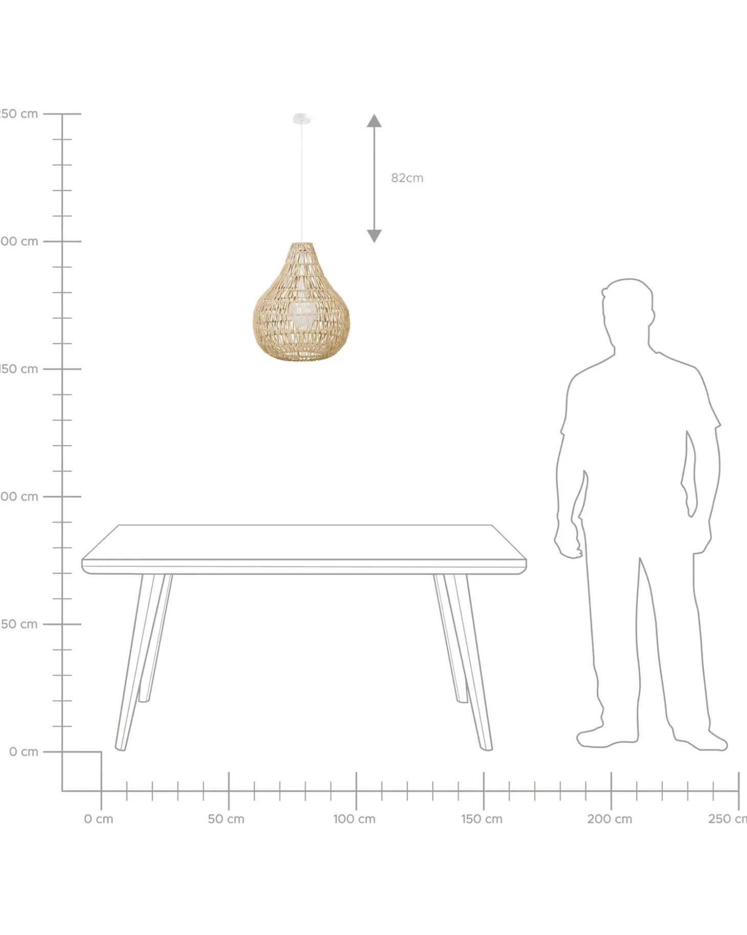 Loftlampe MOLOPO papirreb Sand Beige