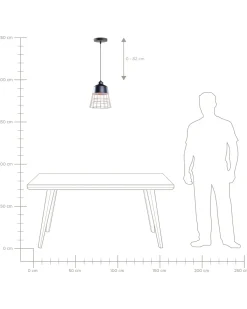 Loftlampe MONTE Metal Sort