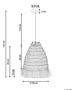 Loftlampe MOROVIS Søgræs Naturlig