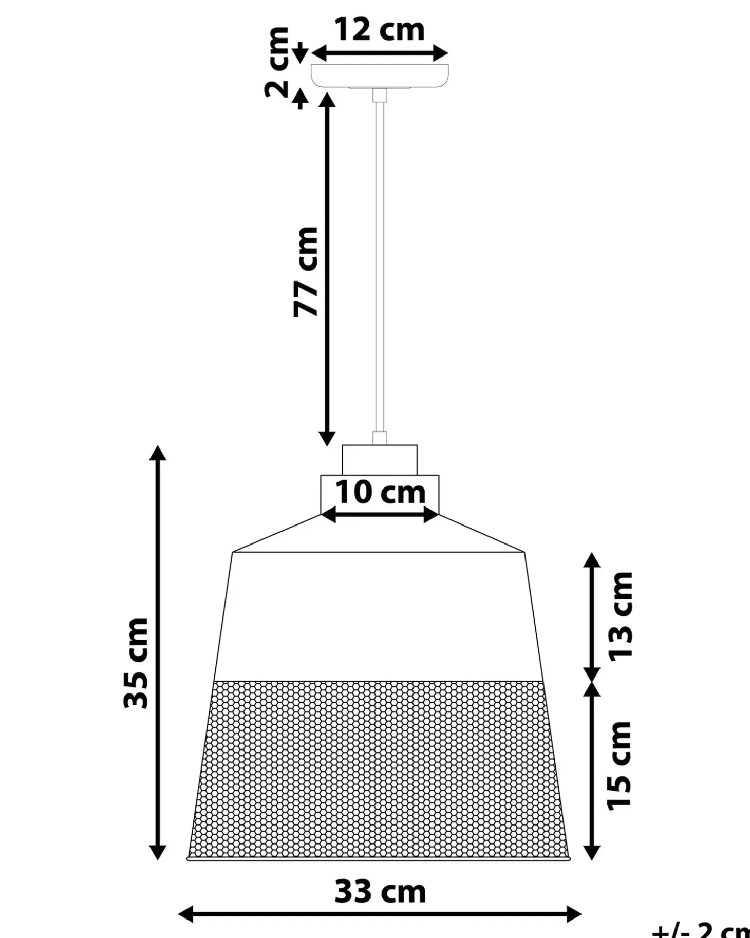 Loftlampe MUGA Metal Sort