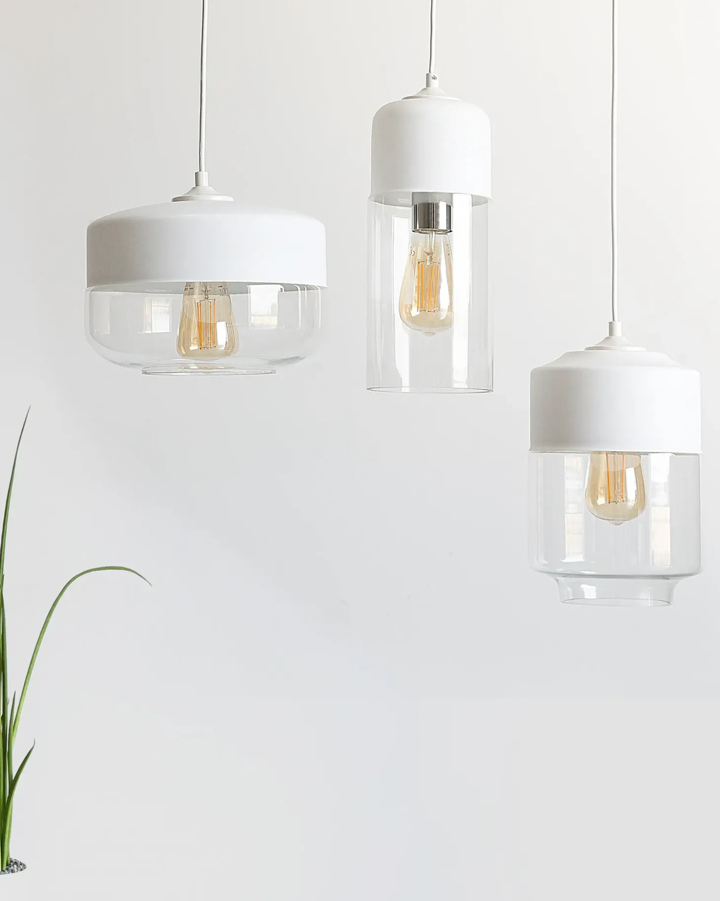 Loftlampe MURRAY Glas Hvid