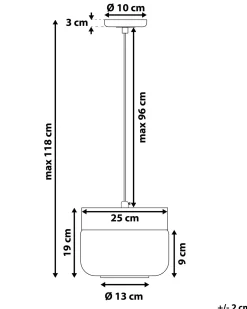 Loftlampe MURRAY Glas Hvid