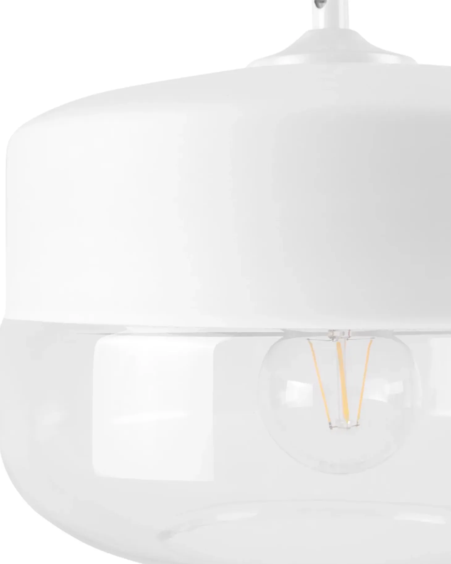 Loftlampe MURRAY Glas Hvid