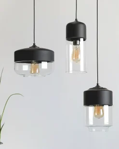 Loftlampe MURRAY Glas Sort
