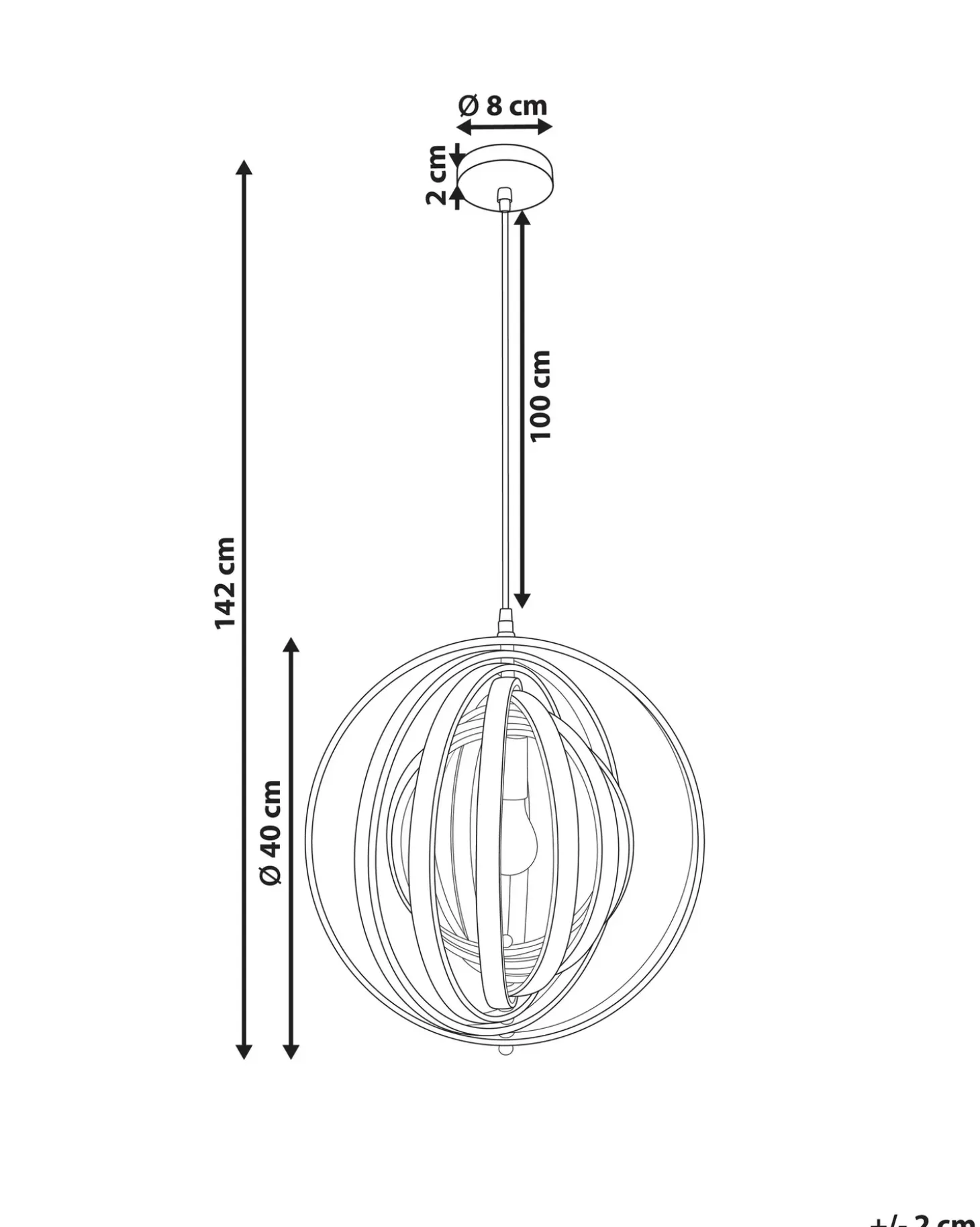 Loftlampe MURRELL Poppeltræ Sort