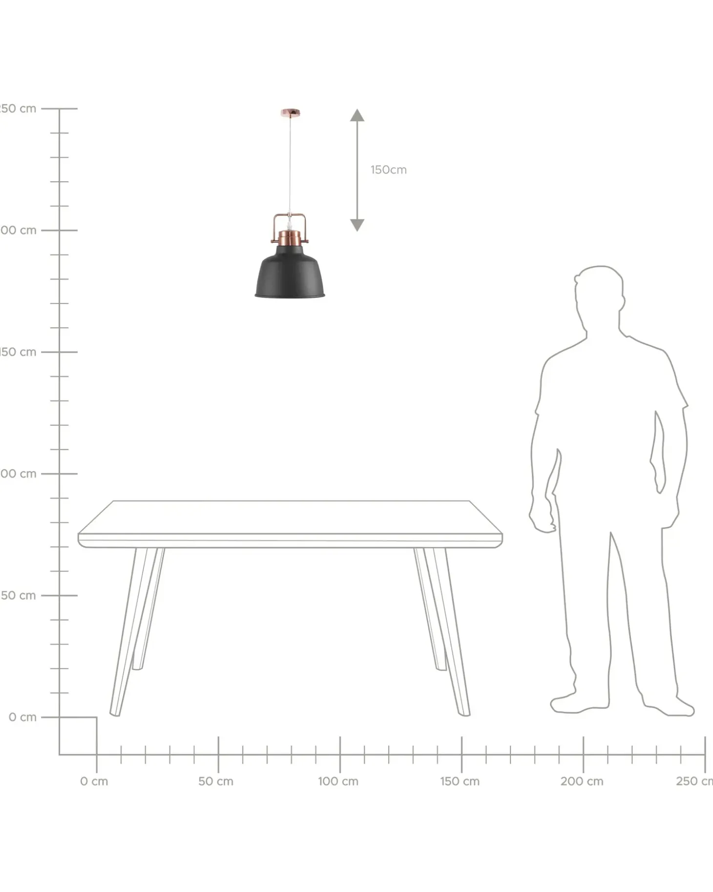 Loftlampe NARMADA Metal Grafit
