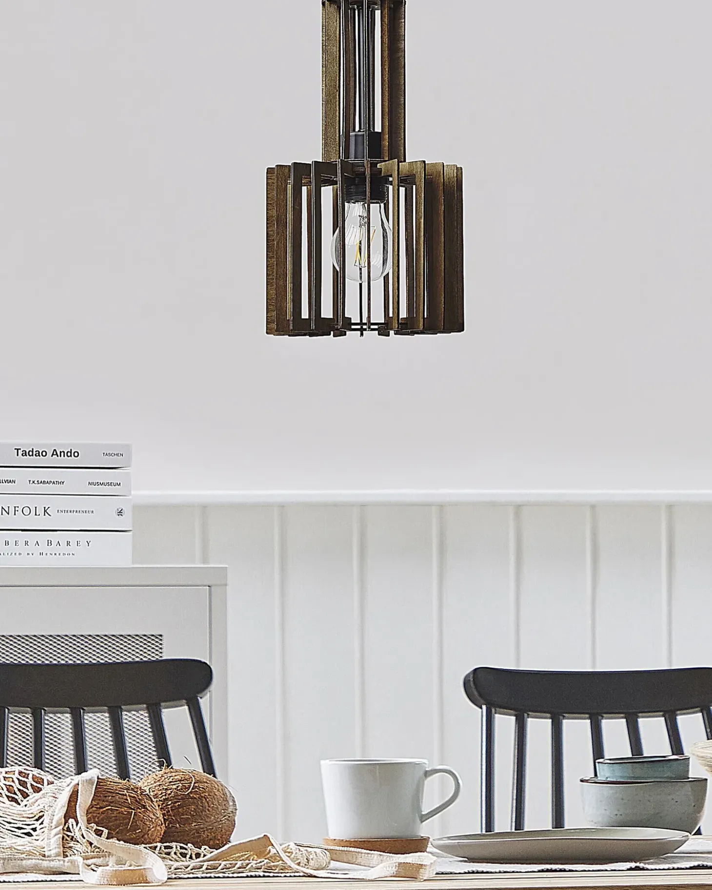 Loftlampe NIARI Mørkebrun