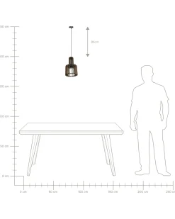 Loftlampe NIARI Mørkebrun